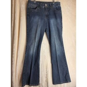 Bandolino Denim Bootcut Jeans Embellished Pockets Blue Women's Size 12